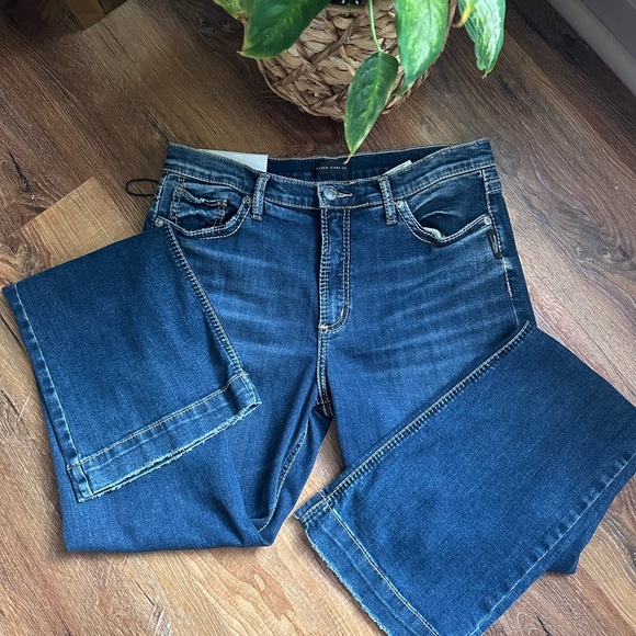 Silver Jeans Women's Boot Cut Jeans - Dark Blue - Picture 1 of 4